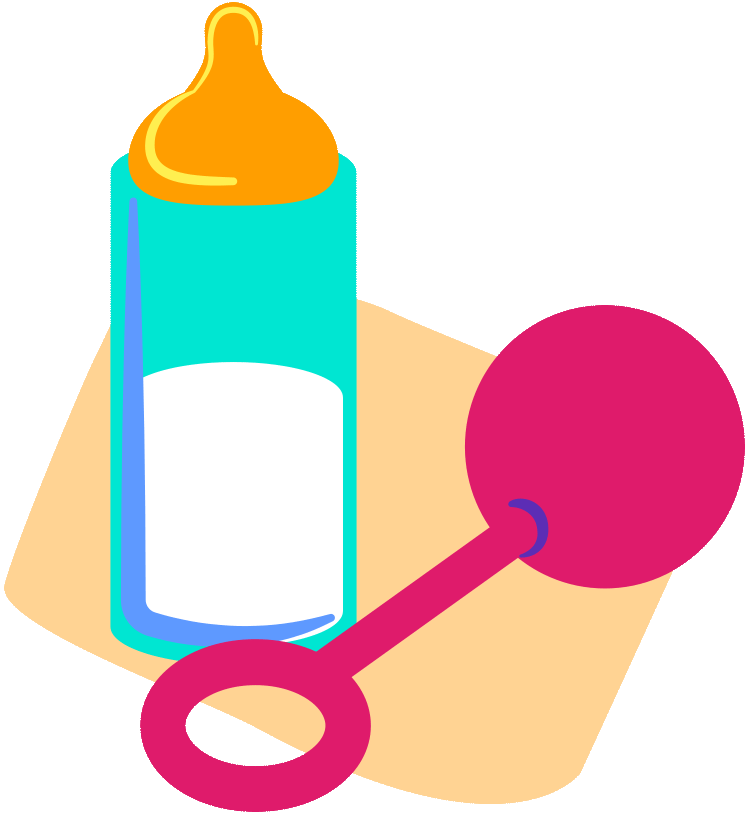 Baby bottle illustration